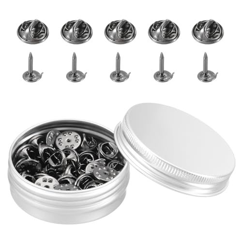 MECCANIXITY 50 Pairs Metal Pin Backs Butterfly Clutch Replacement
