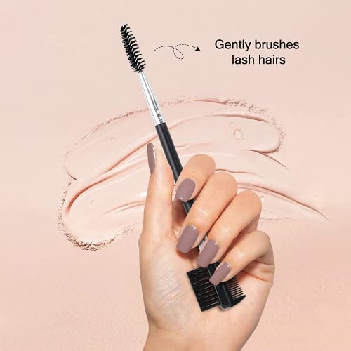 MUIIGOOD 3-in-1 Eyebrow Brush and Eyelash Comb Grooming Tool - 2 Pack