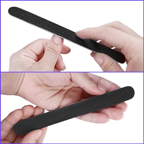 HomeyEra Wooden Nail Files 100/180 Grit Emery Boards 24 Pack