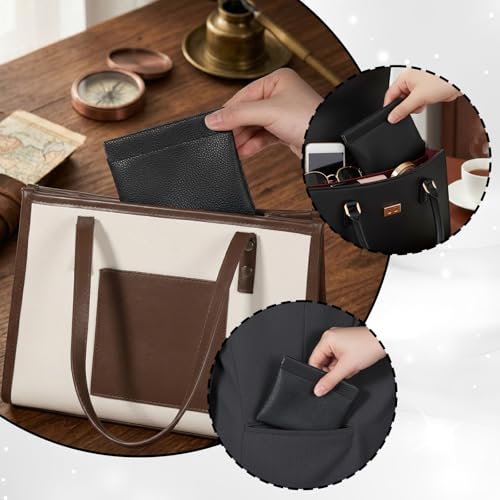 Snuviax 2-Pack PU Leather Mini Cosmetic & Coin Pouch with Snap Closure