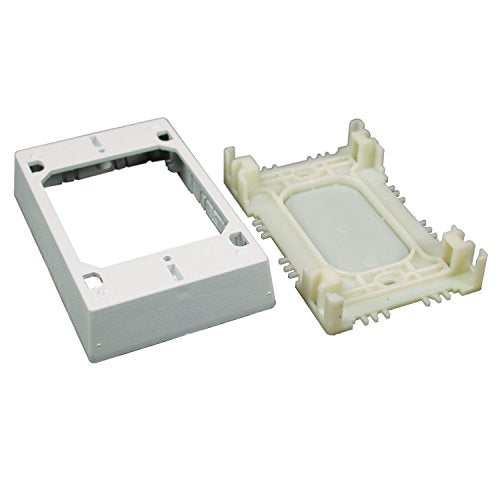Wiremold Nonmetallic Raceway Electrical Outlet Box - White, 1 Gang