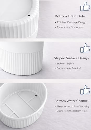 NCONEZON Multi-Slot Toothbrush Holder with Drainage - White ABS Organizer