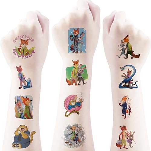 Zootopia Temporary Tattoos 20pcs Kids Party Favors & Decorations
