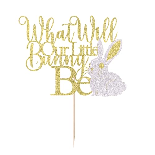 Easter Gender Reveal Cake Topper - What Will Our Little Bunny Be