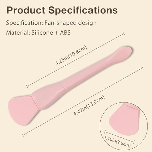 Jaasuee 4PCS Dual-Ended Silicone Face Mask Applicator Set with Spatula