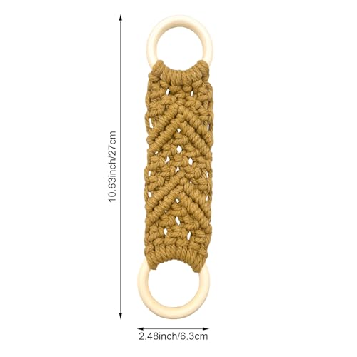 2-Piece Hand-Woven Crochet Towel Holder - Bohemian Kitchen Towel Ring