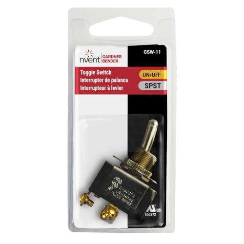 Gardner Bender GSW-11 Heavy-Duty Toggle Switch, SPST, 20A