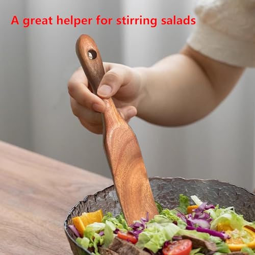 Wooden Spurtle Spatula for Sourdough & Jar Mixing - Ergonomic Design
