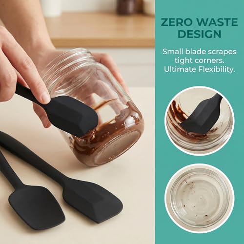 Tharivol 3-Piece Silicone Spatula Set - Heat Resistant & Dishwasher Safe