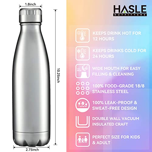 HASLE OUTFITTERS 17oz Stainless Steel Insulated Water Bottle