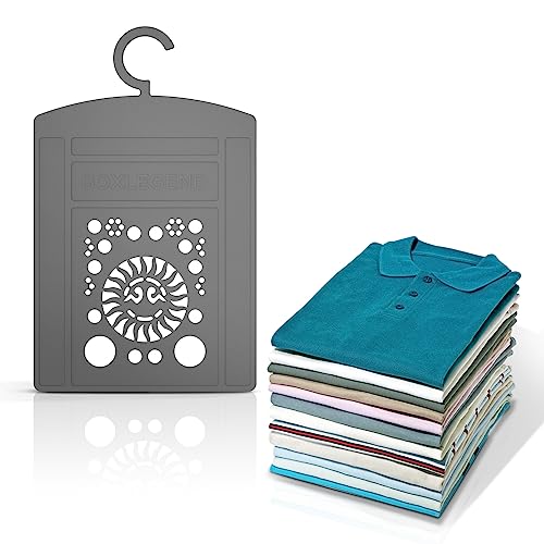 BoxLegend Shirt Folding Board - Small Gray Laundry Folder with Hanging Hook