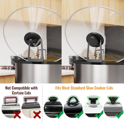 NiHome Slow Cooker Lid Holder for Hands-Free Cooking