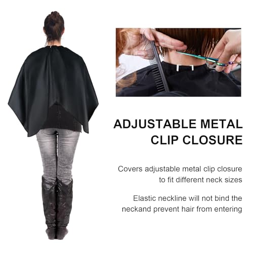 Professional Hair Cutting Cape with Adjustable Snap Closure and Waterproof Design