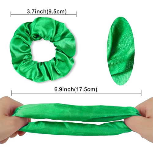 Silk Satin Hair Scrunchies 12-Pack Soft Hair Ties for Women