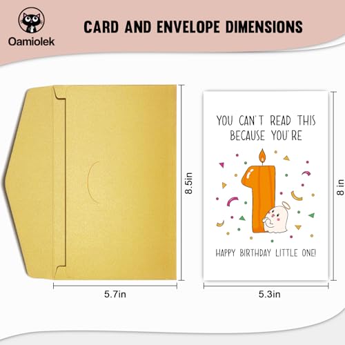 Funny 1st Birthday Halloween Card for Baby Boy or Girl