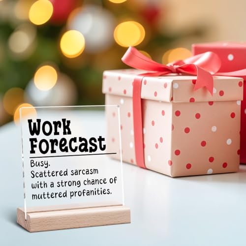 Funny Office Desk Sign - Thank You Gift for Coworkers & Friends