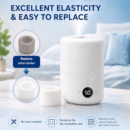 50-Pack Replacement Humidifier Filters for Levoit Models