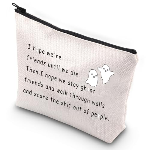 Ghost Friends Cosmetic Bag Funny Bestie Makeup Pouch