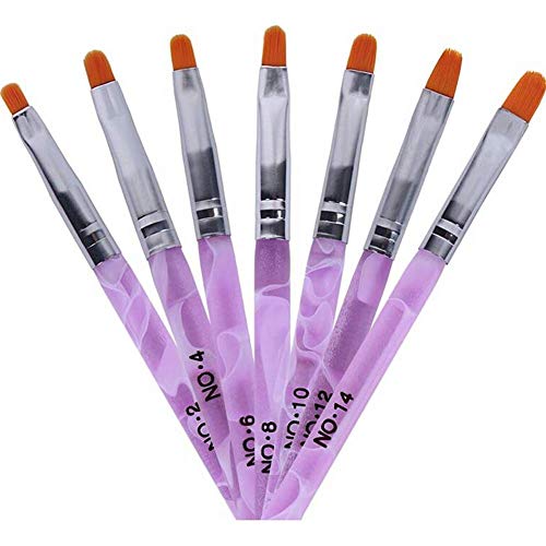 7-Piece UV Gel Nail Art Brush and Acrylic Painting Tool Kit