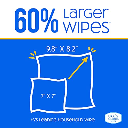 Nice 'N Clean Disinfecting Surface Wipes, Lemon Scent - 72 Count Pack