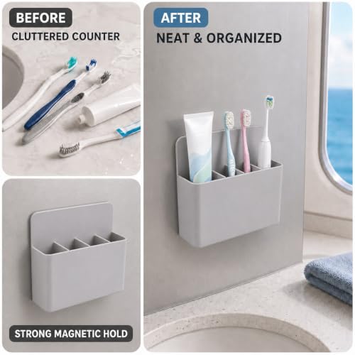 Magnetic Toothbrush Holder for Cruise Cabin - Space-Saving Organizer