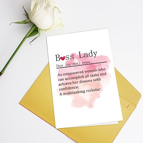 Funny Boss's Day Card for Women - Boss Lady Definition