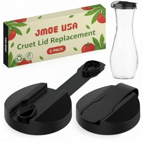 Jmoe USA Replacement Lids for Good Seasons Salad Dressing Cruet - 2-Pack