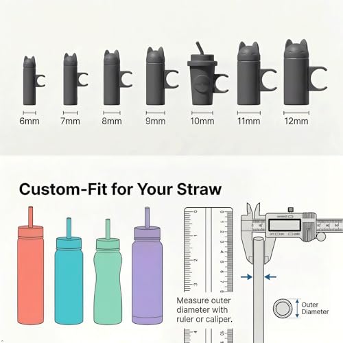 21Pcs 9mm Snap-On Straw Toppers for Tumblers and Stanley Cups