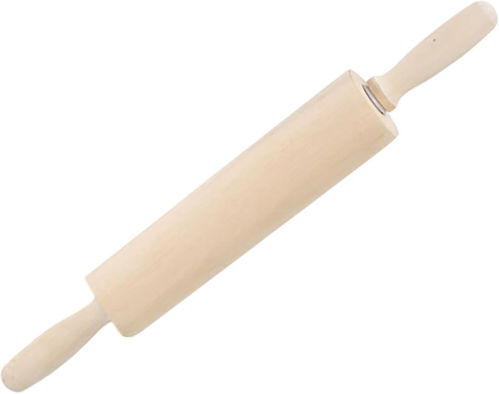 Skiennix 13.8 Inch Wooden Rolling Pin - Perfect for Kneading Dough for Bread, Pizza, Cookies, Noodles