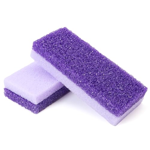 Foot Pumice Stone 2-Pack Callus Remover & Scrubber for Feet, Purple