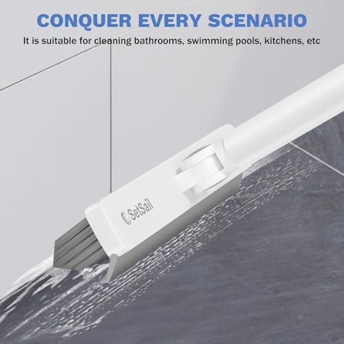 SetSail V-Shaped Grout Cleaner Brush with Adjustable Long Handle