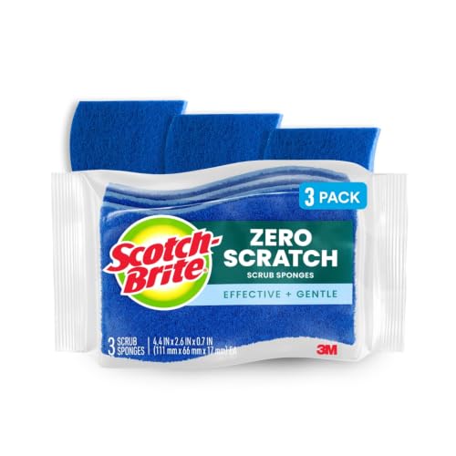 3M Scotch-Brite No Scratch Scrub Sponge - 4-Pack, Blue