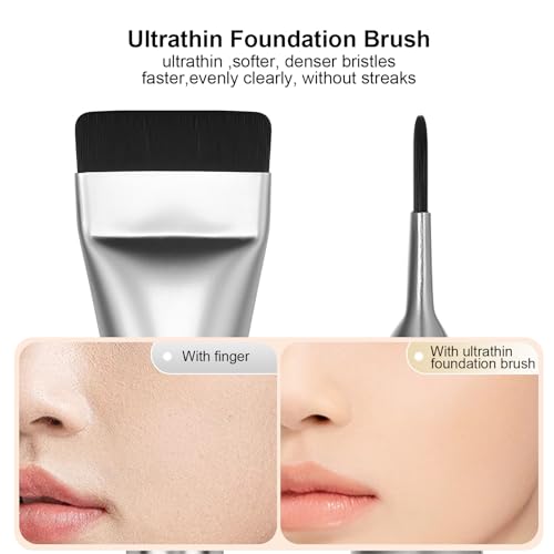 BEAUTYFACTOR Flat Foundation Brush & Makeup Spatula for Liquid Face Cream