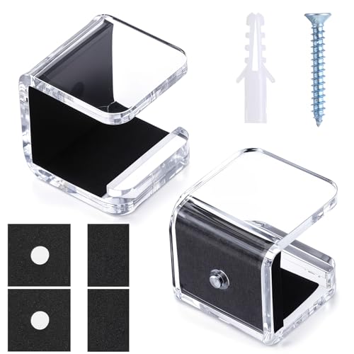 Psiriol 2-Piece Acrylic Hockey Stick Wall Mount Display Rack