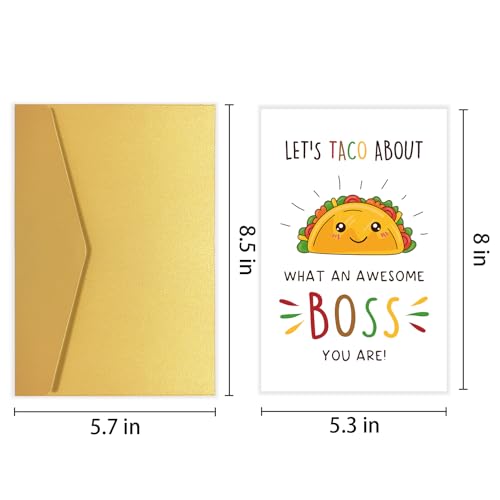 Funny Boss Day Card - Taco About An Awesome Boss Greeting Card
