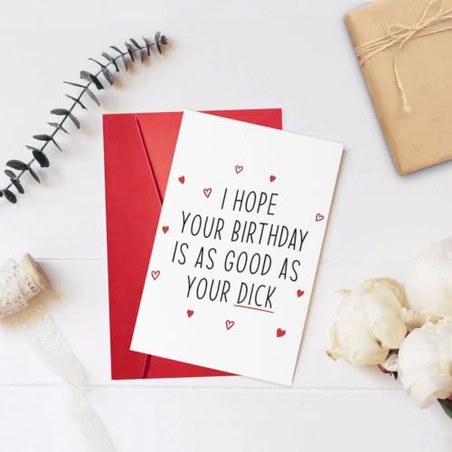 Funny Naughty Birthday Card for Him - Humorous Gifts for Husband & Boyfriend