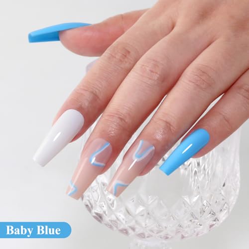 Imtiti Blue Gel Nail Polish - Baby Blue Soak Off UV LED Manicure 10ml