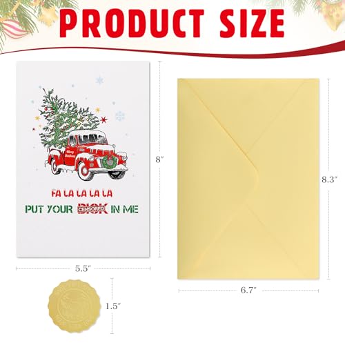 Funny Christmas Card for Boyfriend - Humorous Holiday Card with Envelope