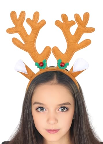 Topcosplay Christmas Reindeer Antlers Headband Unisex Party Costume