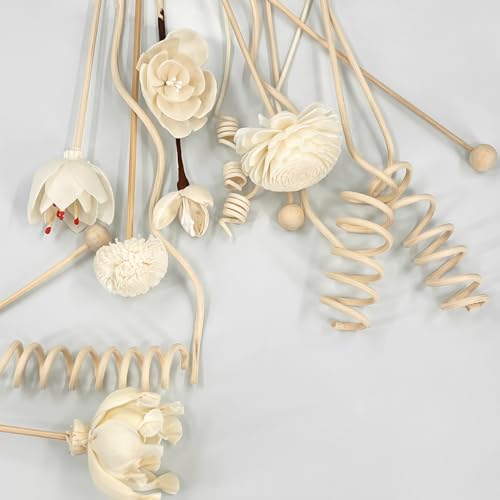 Natural Reed Diffuser Sticks Set for Home & Office Aromatherapy - 15 Pieces