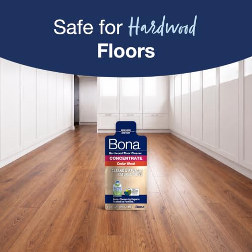 Bona Hardwood Floor Cleaner Concentrate, Cedar Scent, 4-Pack