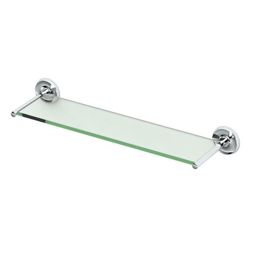 Gatco 5077 Designer II Glass Shelf, Chrome/Wall Mounted 22.50" x 5.85" Tempered/Floating Rectangle Glass Shelf for Bathroom