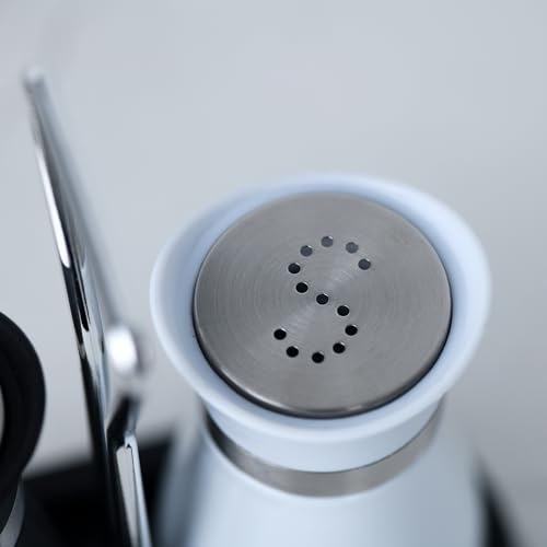 Wartter 2-Piece Salt and Pepper Shaker Set with Holder - Black & White