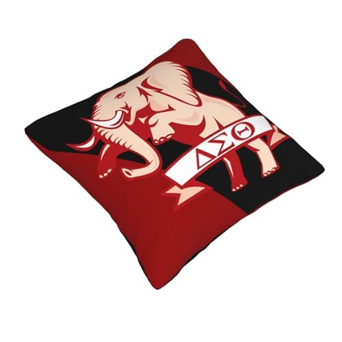 White 18x18 Inch Sorority Throw Pillow Cover - Decorative Couch & Bed Accent