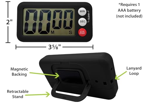 Teacher Created Resources Magnetic Digital Classroom Timer - Black
