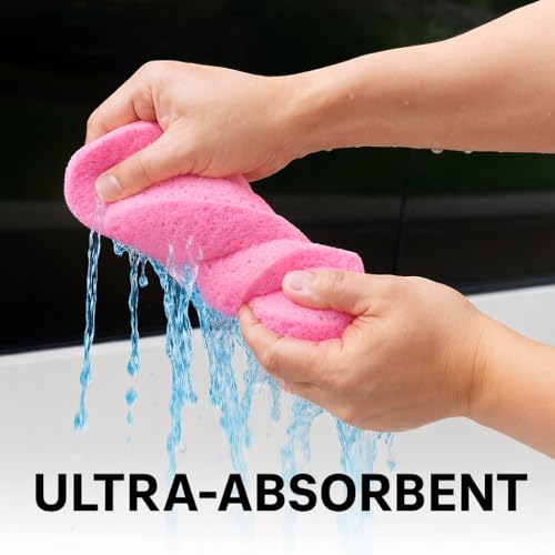 Brick N Bone Large Multi-Purpose Cleaning Sponges - Pink, 2 Pack