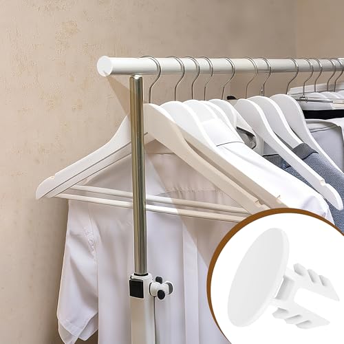 12 Pcs Closet Rod End Caps - Wear-Resistant Plastic for 20mm Rods, Moonoom