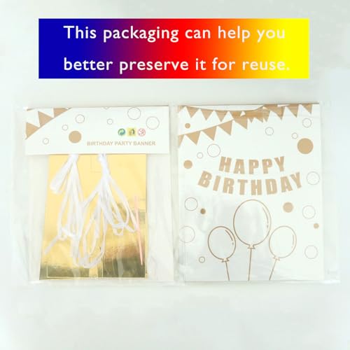 Customizable Happy Birthday Banner - Bright Golden Party Decoration