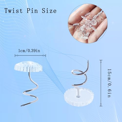 Kisajar 100-Piece Twist Pins for Upholstery, Bed Skirts, and Slipcovers