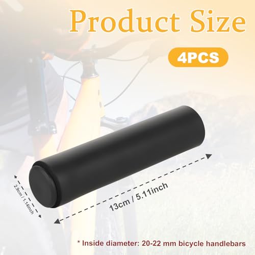2 Pairs Bike Handle Grips, Foam Comfortable Shock Absorption Bike Handlebar Grips Sponge Covers Anti-Slip Handlebars Grip Compatible with Mountain, Scooter